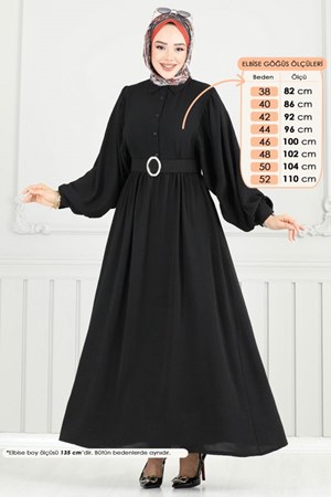 فستان أسود (خدمة الدفع عند الباب - القياسات المتوفرة 38,40,44,46,48,50,52) الدفع بعد الاستلام