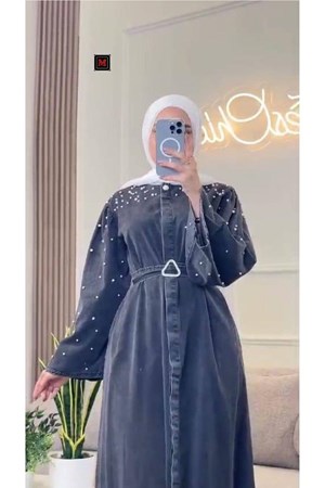 مانطو عباية جينز (خدمة الدفع عند الباب)