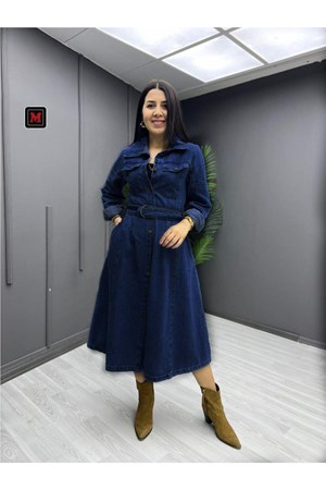 جاكيت جينز  مع كمر. الطول  110.cm (خدمة الدفع عند الباب)
