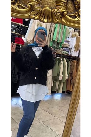 جاكيت شتوي نسائي تريكو موسمي جديد، انيق ومريح، مناسب للاستخدام اليومي، موديل 0074 - اسود (خدمة الدفع عند الباب - القياسات المتوفرة S)