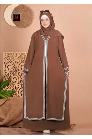 ادناء فرنسي عباية مع شال  ،قماش ايروبين (خدمة الدفع عند الباب)